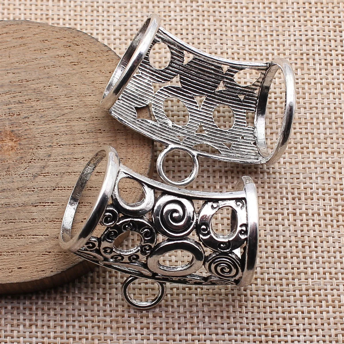 40x34x23mm 7.4g Antique Silver Zinc Alloy Swirl Scarf Buckle Jewelry Findings for DIY Accessory Making