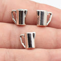11x10x6.6mm 1g Antique Silver Zinc Alloy Water Cup Charm Pendant for Bracelet Necklace Making