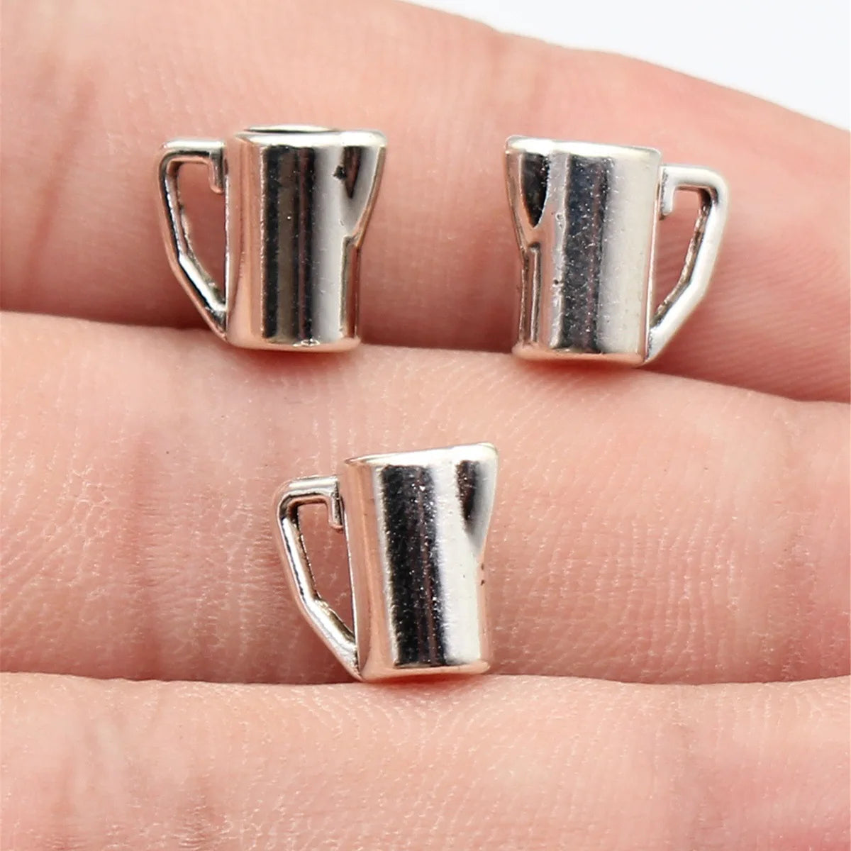 11x10x6.6mm 1g Antique Silver Zinc Alloy Water Cup Charm Pendant for Bracelet Necklace Making