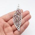 93x29mm 9.9g Multicolor Zinc Alloy Large Hollow Leaf Charm Pendant for DIY Necklace Jewelry Making