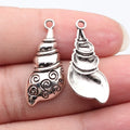 29x13mm 1.8g Antique Silver Zinc Alloy Conch Shell Charm Pendant for DIY Necklace Jewelry Making