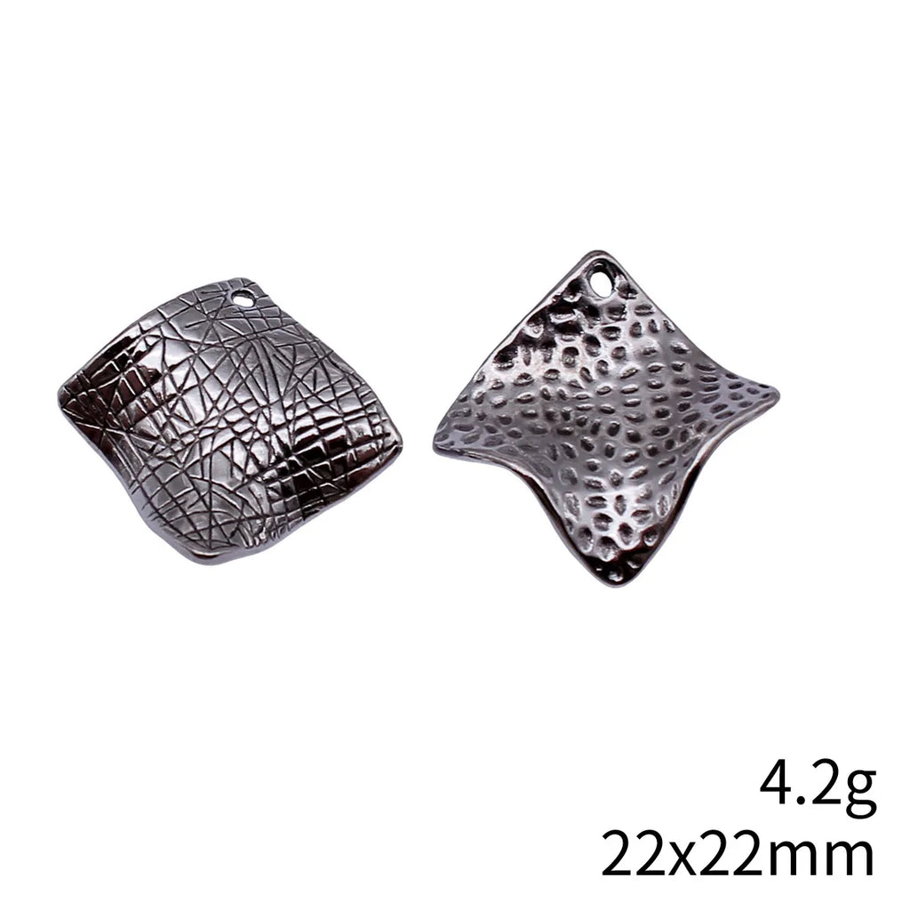 22x22mm 4.2g Multicolor Zinc Alloy Twisted Line Diamond Charm Pendant for DIY Necklace Bracelet Making