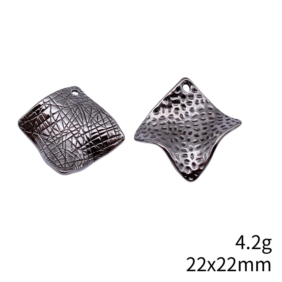 22x22mm 4.2g Multicolor Zinc Alloy Twisted Line Diamond Charm Pendant for DIY Necklace Bracelet Making