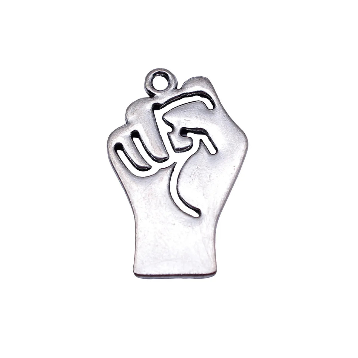 27x17mm 2.3g Antique Silver Zinc Alloy Fist Gesture Charm Pendant for DIY Necklace Bracelet Jewelry
