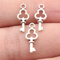 16x6.6mm 0.24g Multicolor Zinc Alloy Small Key Charm Pendant for DIY Bracelet Necklace Jewelry Making