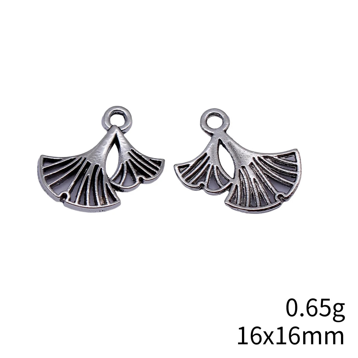 16x16mm 0.65g Multicolor Zinc Alloy Ginkgo Leaf Charm Pendant for DIY Earring Bracelet Making