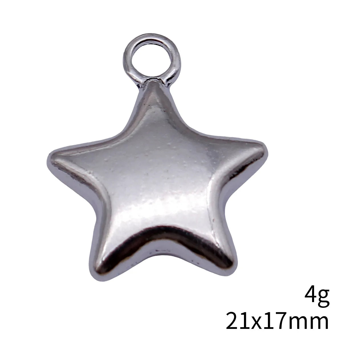 21x17mm 4g Multicolor Zinc Alloy Star Charm Pendant for DIY Necklace and Bracelet Jewelry Making