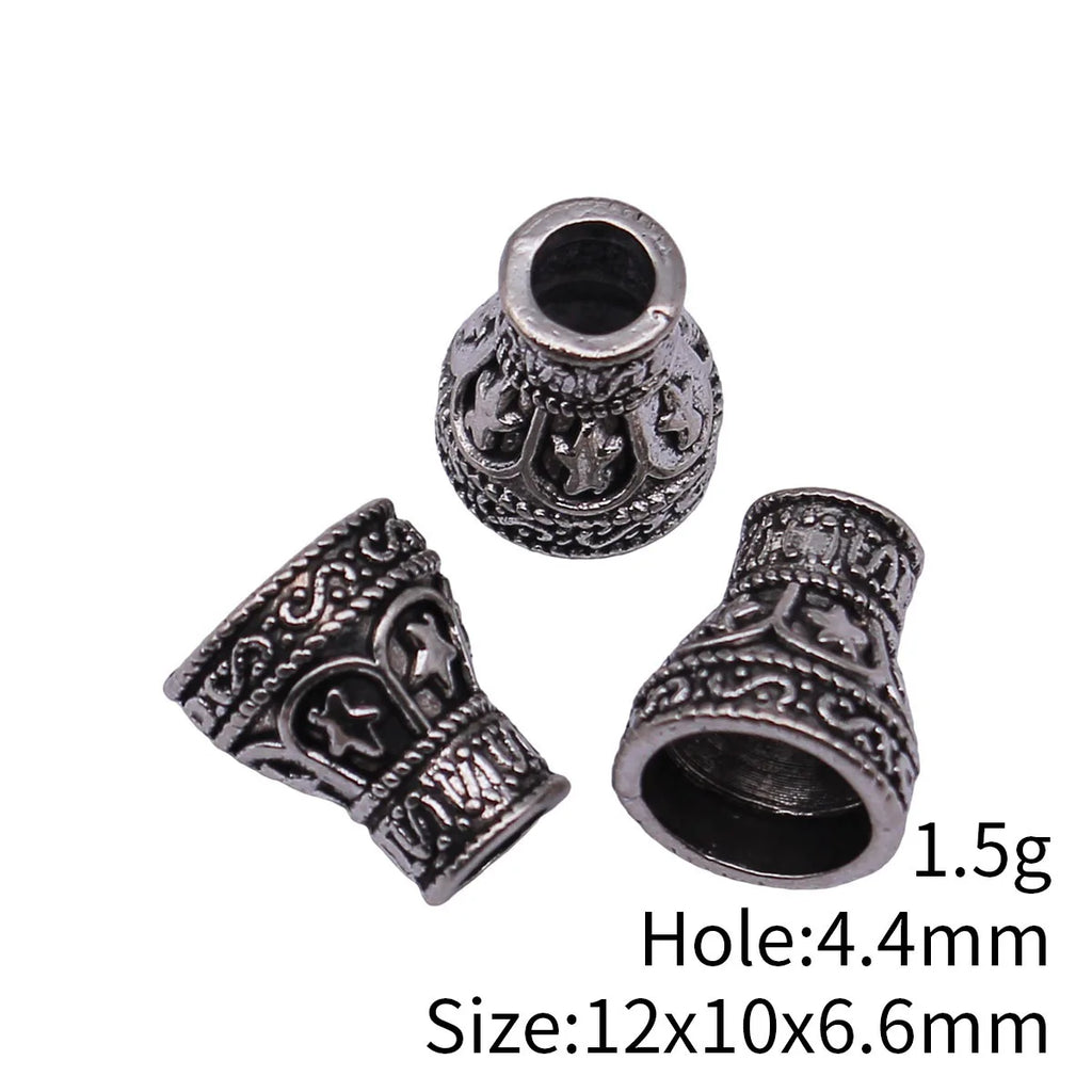 12x10x6.6mm 1.5g Antique Silver Zinc Alloy Star Tassel Cap Jewelry Findings for DIY Tassel Earring Making