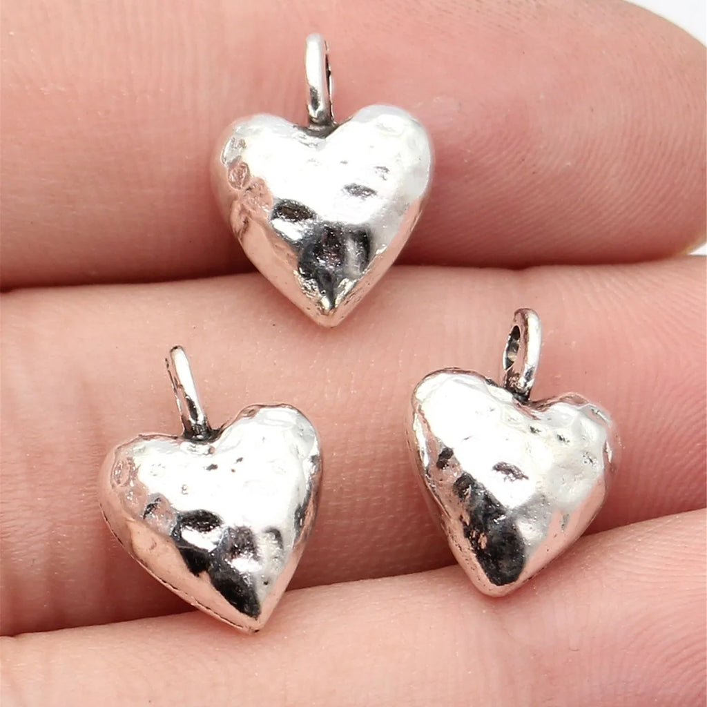 16x12x7mm 2.8g Zinc Alloy Heart Charm Pendants for DIY Bracelet Necklace Jewelry Making