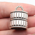 31x24x24mm 18.5g Antique Silver Zinc Alloy Rope End Caps Cord End Findings for DIY Jewelry Making