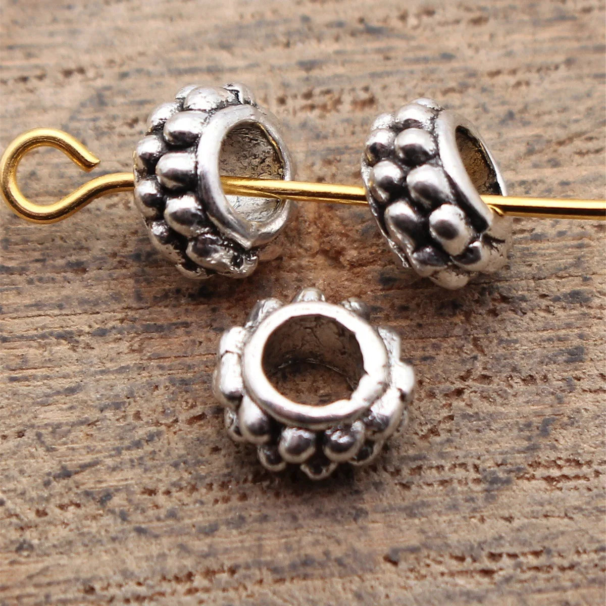 7x6.6x3.7mm 0.38g Multicolor Zinc Alloy Convex Dot Spacer Beads for Bracelet Necklace Jewelry Making