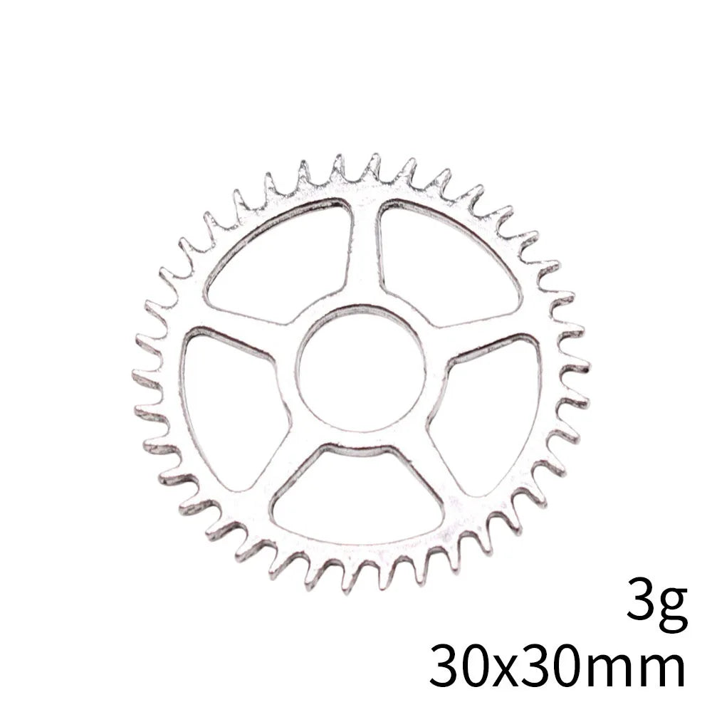 30x30mm 3g Multicolor Zinc Alloy Gear Charm Pendant for DIY Steampunk Jewelry Making