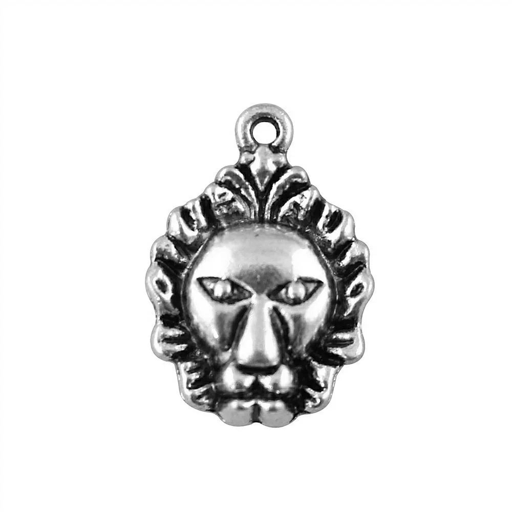 24x16mm 3.1g Antique Silver Zinc Alloy Lion Charm Pendant for DIY Necklace Bracelet Jewelry Making