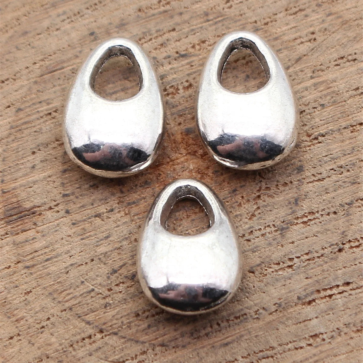 13x9x4.6mm 1.4g Antique Silver Zinc Alloy Teardrop Charm Pendant for DIY Necklace Bracelet Making