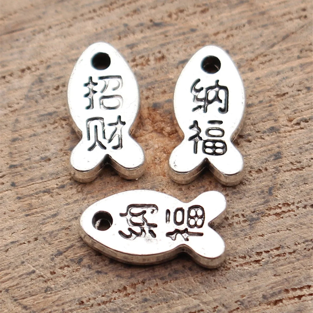 11x6x2.1mm 0.67g Antique Silver Zinc Alloy Small Fish Charm Pendant for DIY Bracelet Necklace Jewelry