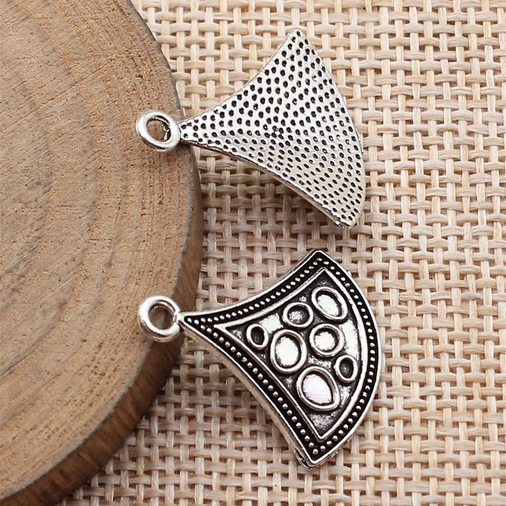 23x20mm 1.3g Antique Silver Zinc Alloy Fan Shape Charm Pendant for DIY Jewelry Making