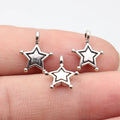 14x11mm 0.58g Antique Silver Zinc Alloy Five Point Star Charm Pendant for DIY Bracelet Necklace Making
