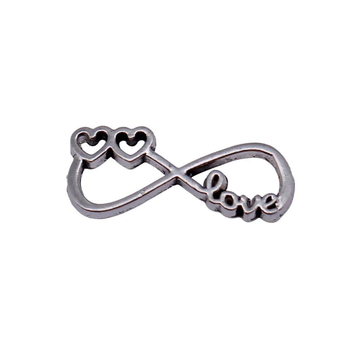 20x8.6mm 0.67g Antique Silver Zinc Alloy LOVE Heart Infinity Symbol Connector Charm for Bracelet Making