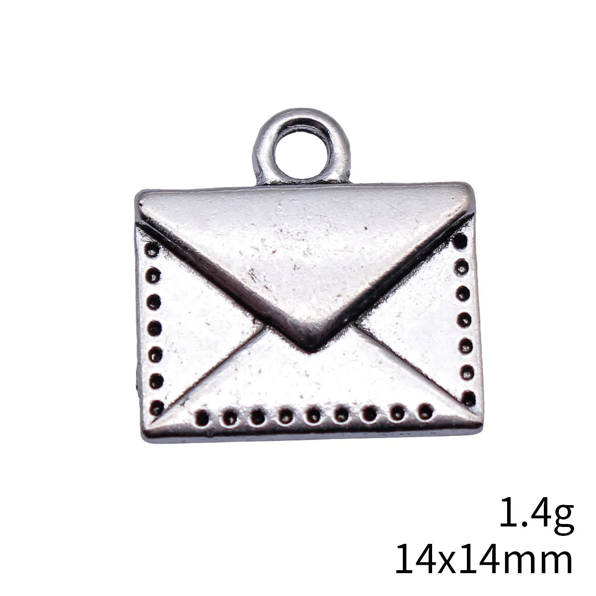 14x14mm 1.4g Multicolor Zinc Alloy Envelope Charm Pendant for DIY Bracelet Necklace Jewelry Making