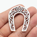49x39mm 9.6g Multicolor Zinc Alloy Hollow Horseshoe Double Sided Charm Pendant for DIY Necklace Bracelet Jewelry
