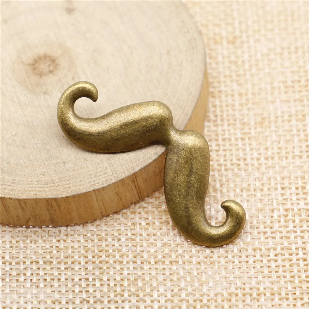 44x18mm 3.6g Antique Bronze Zinc Alloy Mustache Charm Pendant for DIY Necklace Bracelet Jewelry