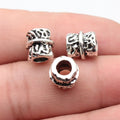 10x9.7x9.6mm 2.1g Antique Silver Zinc Alloy Vintage Textured Spacer Beads for DIY Bracelet Jewelry Making