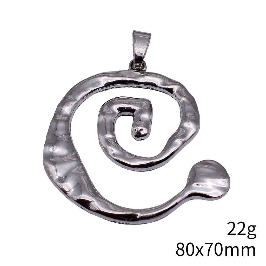 80x70mm 22g Multicolor Zinc Alloy Swirl Large Charm Pendant for DIY Necklace Jewelry Making