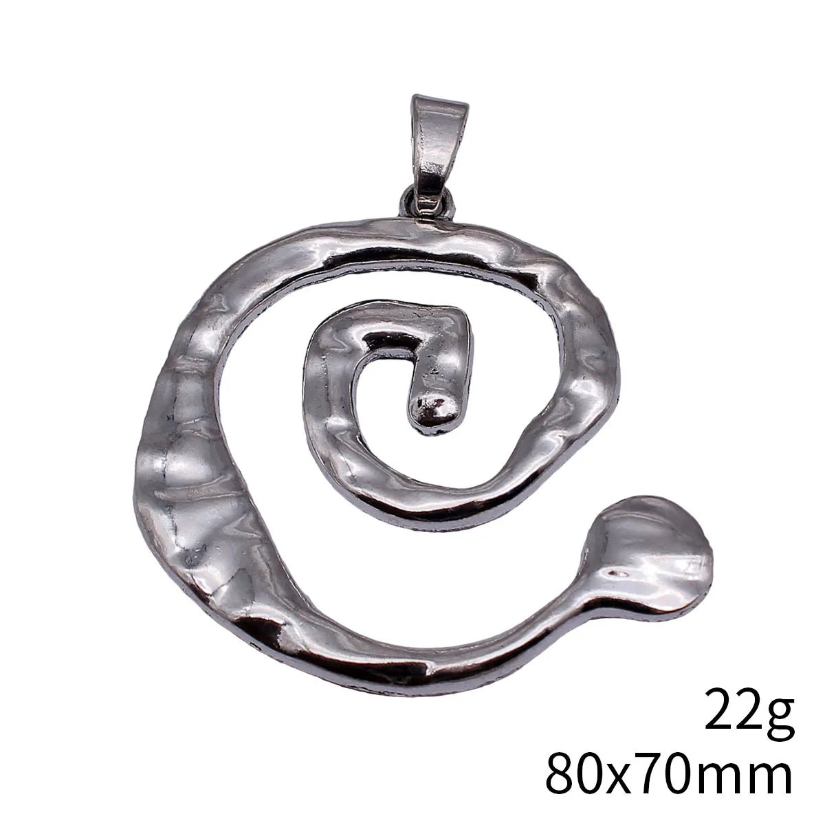 80x70mm 22g Multicolor Zinc Alloy Swirl Large Charm Pendant for DIY Necklace Jewelry Making