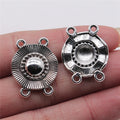 21x26mm 2.5g Multicolor Zinc Alloy Four Hole Body Chain Connector Charm for Waist Chain Making