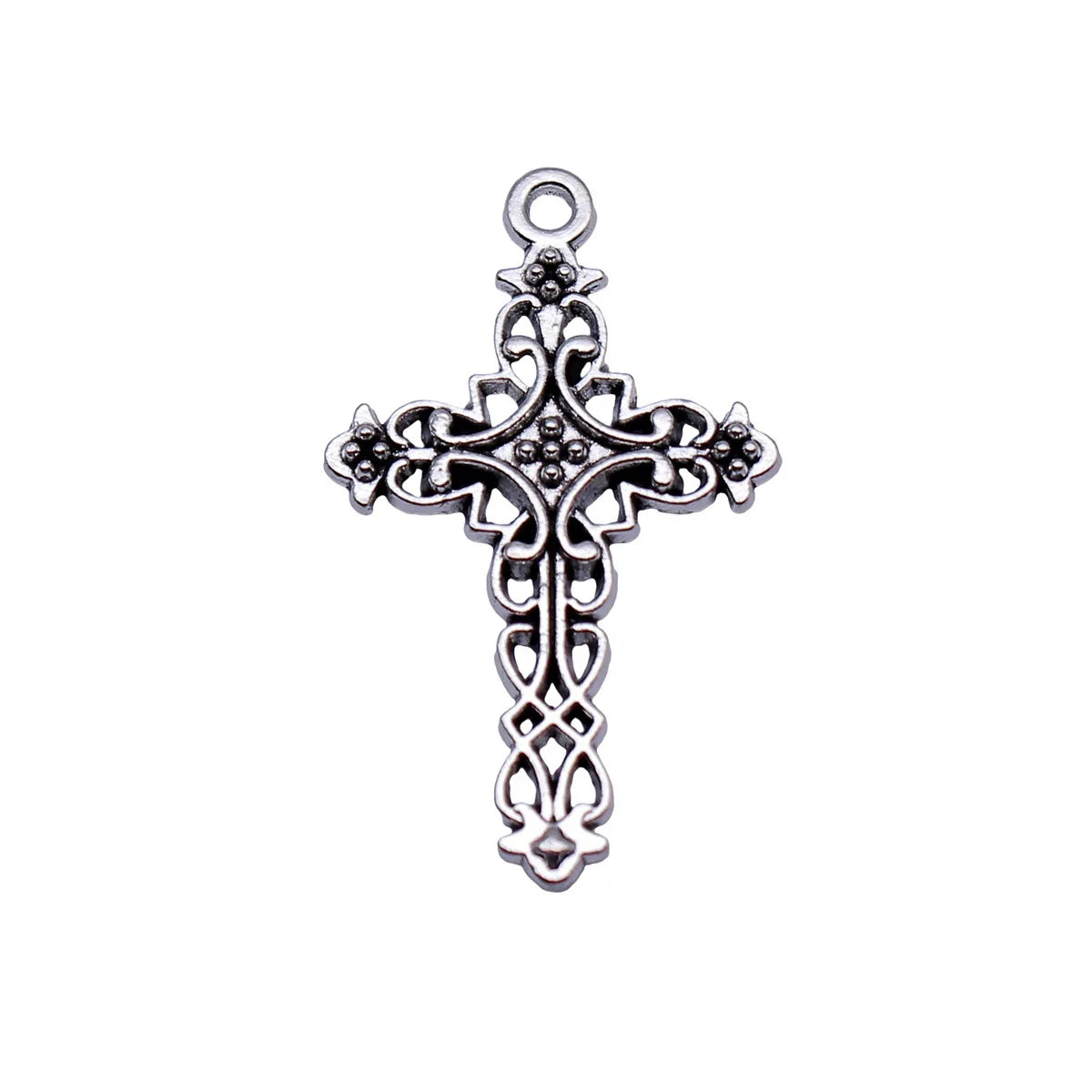 34x20mm 1.8g Antique Silver Zinc Alloy Cross Charm Pendant for DIY Necklace Bracelet Jewelry Making