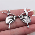 26x36mm 3.4g Antique Silver Zinc Alloy Dancing Figure Charm Pendant for Necklace Jewelry Making