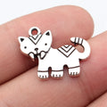 24x18mm 2.7g Antique Silver Zinc Alloy Fang Cat Charm Pendant for DIY Necklace Bracelet Making