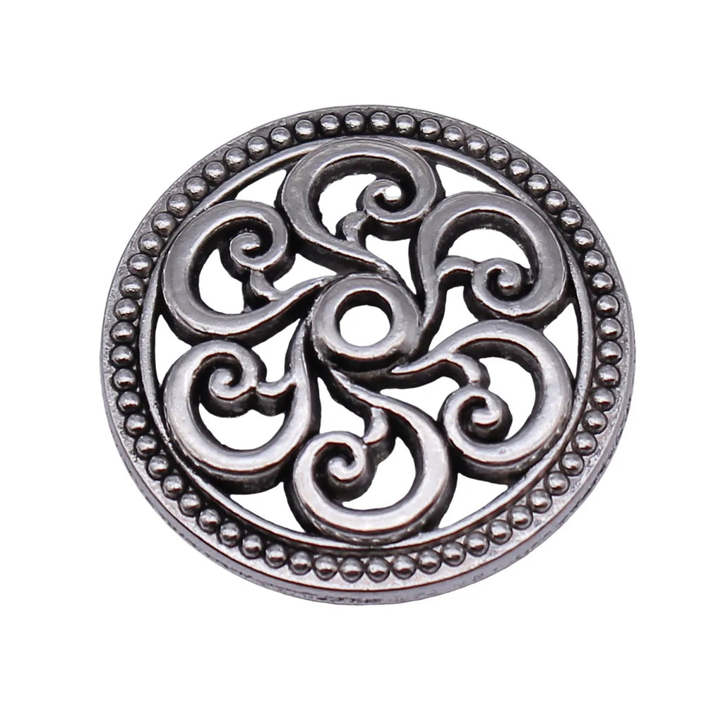 25x25mm 3.2g Antique Silver Zinc Alloy Openwork Floral Round Disc Hollow Bead Caps for DIY Jewelry Findings