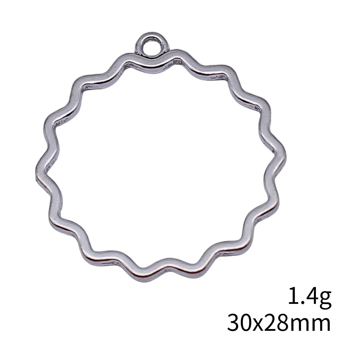 30x28mm 1.4g Multicolor Zinc Alloy Hollow Flower Frame Charm Pendant for DIY Necklace Earrings