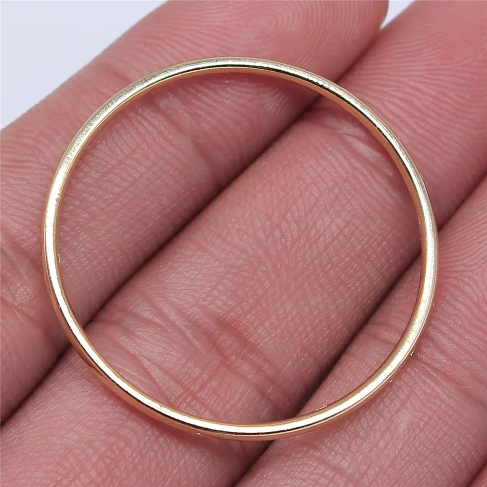 33x33mm 1.5g KC Gold Zinc Alloy Round Ring Charm Pendant for DIY Necklace Bracelet Jewelry Making