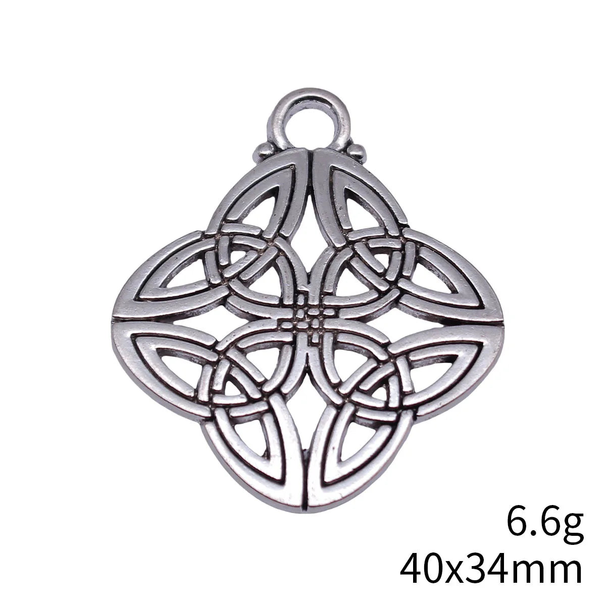 40x34mm 6.6g Multicolor Zinc Alloy Celtic Knot Charm Pendant for DIY Necklace Jewelry Making