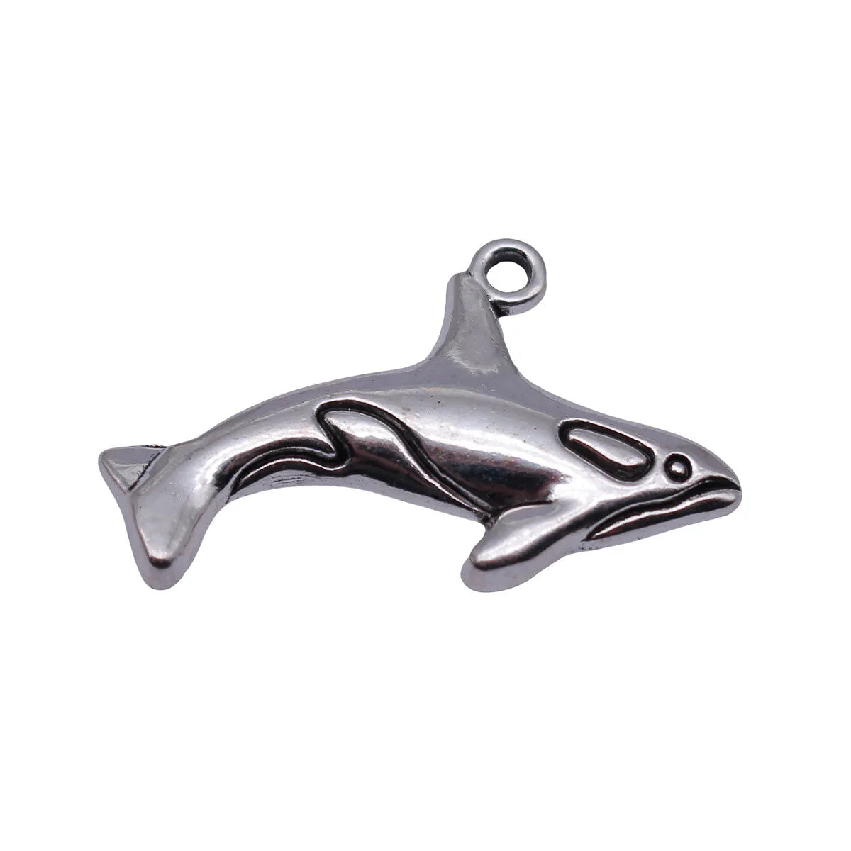 34x21mm 2g Antique Silver Zinc Alloy Orca Whale Charm Pendant for DIY Necklace Bracelet Making