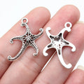 26x25mm 1.4g Antique Silver Zinc Alloy Starfish Charm Pendant for DIY Necklace Bracelet Making
