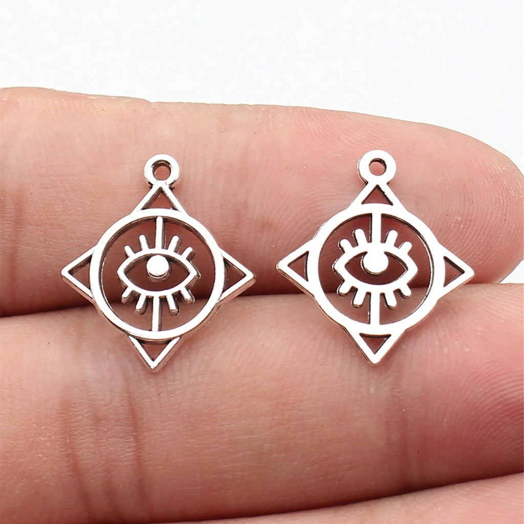 20x17mm 0.75g Antique Silver Zinc Alloy Diamond Eye Charm Pendant for DIY Necklace Bracelet Making