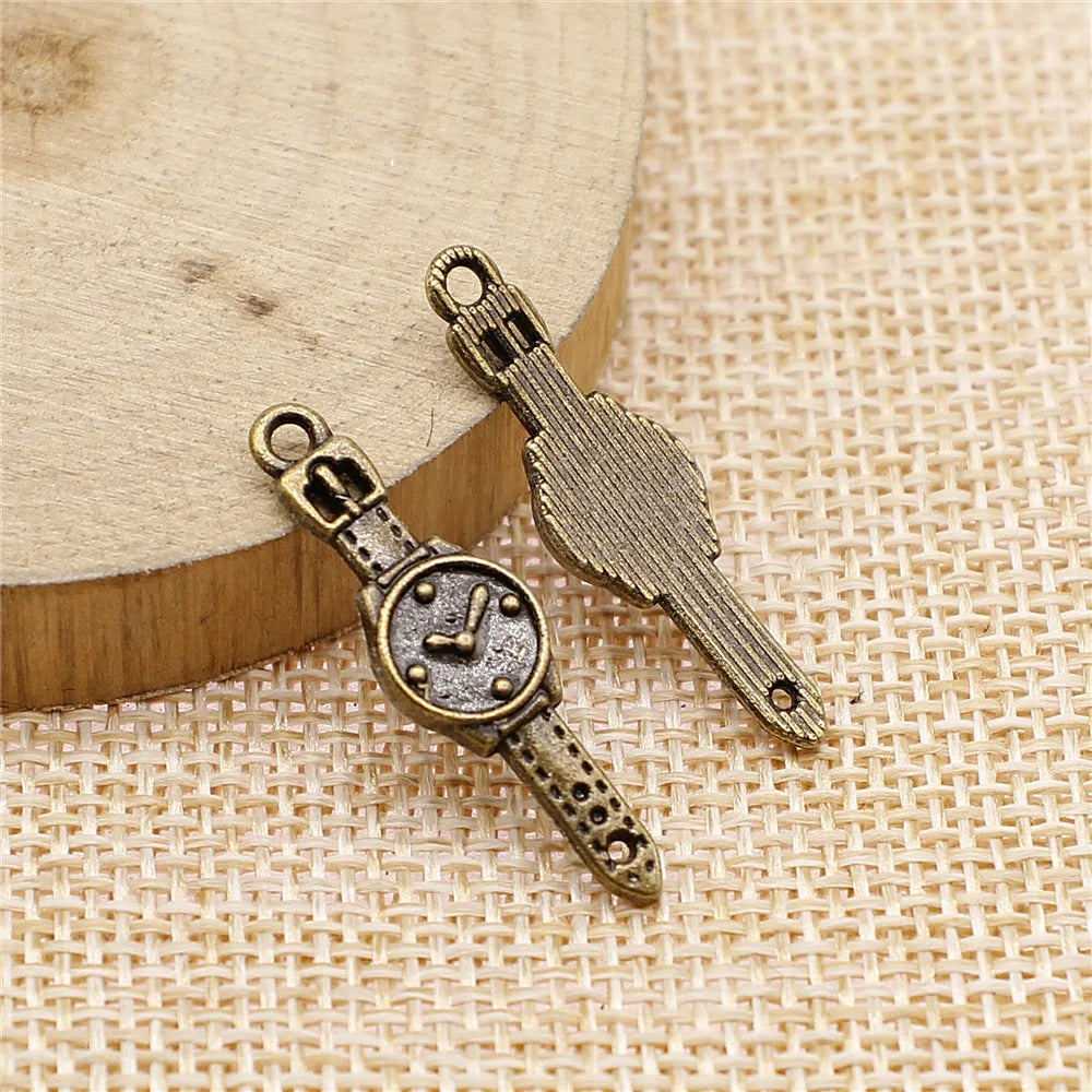 30x9mm 1.2g Multicolor Zinc Alloy Watch Charm Pendant for DIY Necklace Bracelet Jewelry Making