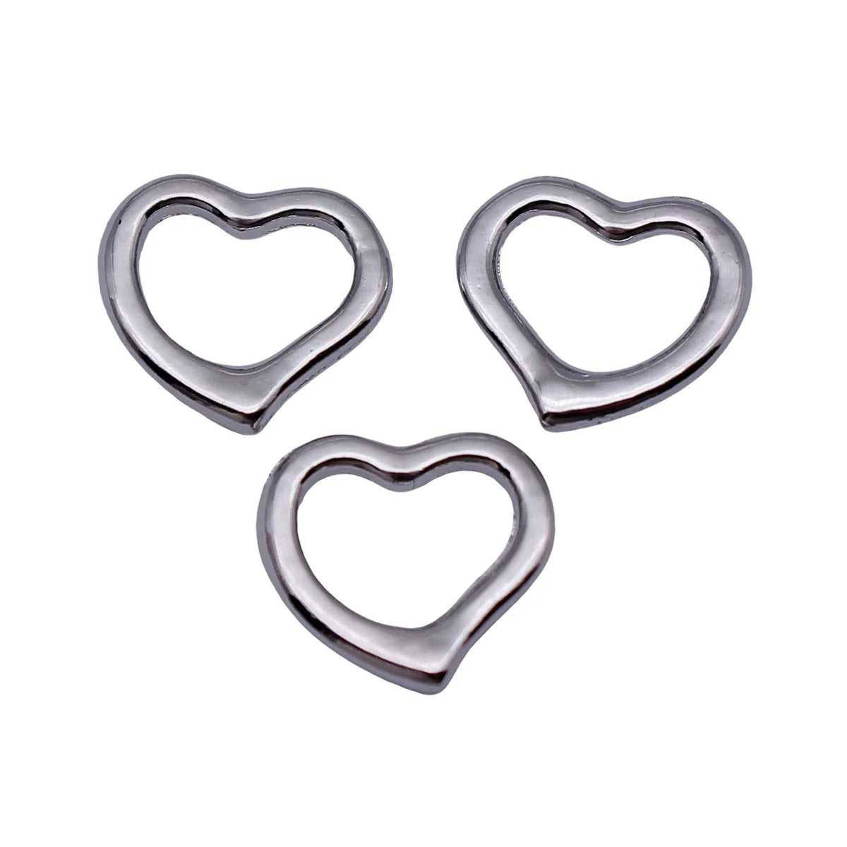 11x10mm 0.35g Silver Tone Zinc Alloy Hollow Heart Charm Pendant for DIY Necklace Bracelet Jewelry