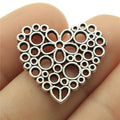 23x25mm 1.6g Multicolor Zinc Alloy Heart Charm Pendant for DIY Bracelet Necklace Jewelry Making