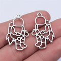 30x18mm 2g Antique Silver Zinc Alloy Astronaut Frame Charm Pendant for DIY Necklace Making