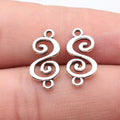 18x8.8mm 0.59g Antique Silver Zinc Alloy S Shape Connector Charm Jewelry Findings for DIY Bracelet Making