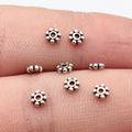 4.2x4.2x1.5mm 0.09g Antique Silver Zinc Alloy Spacer Beads for Bracelet Necklace Jewelry Making