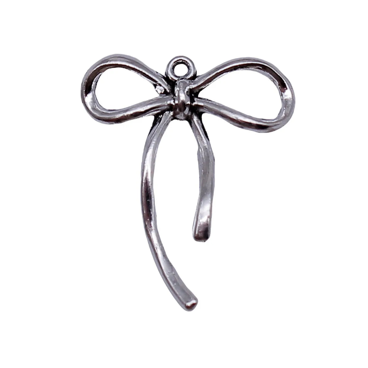 25x21mm 0.93g Antique Silver Zinc Alloy Bowknot Butterfly Charm Pendant for Necklace Bracelet DIY Jewelry