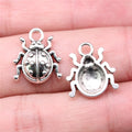 16x14mm 1g Antique Silver Zinc Alloy Ladybug Charm Pendant for DIY Necklace Bracelet Jewelry Making