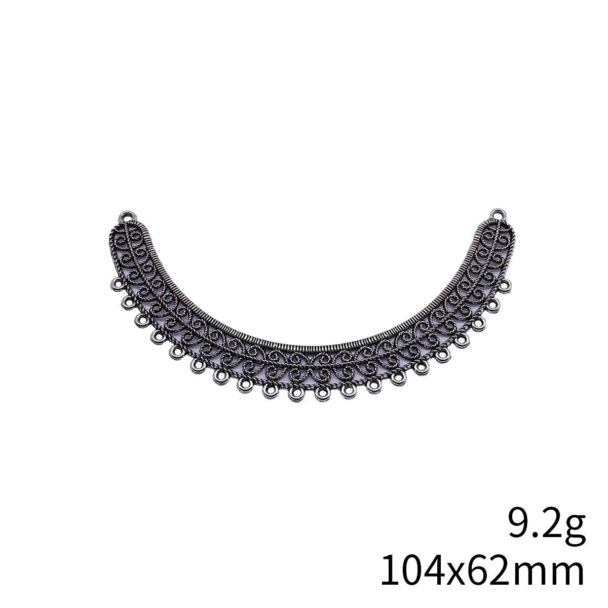 104x62mm 9.2g Antique Silver Zinc Alloy Necklace Connector Charm for DIY Statement Necklace Making