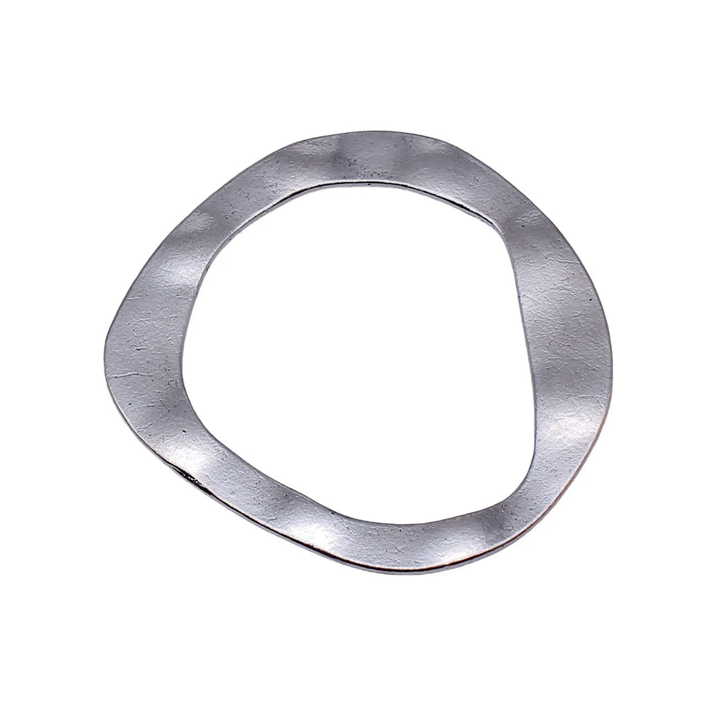 49x48mm 5.9g Antique Silver Zinc Alloy Irregular Geometric Ring Charm Pendant for DIY Jewelry Making