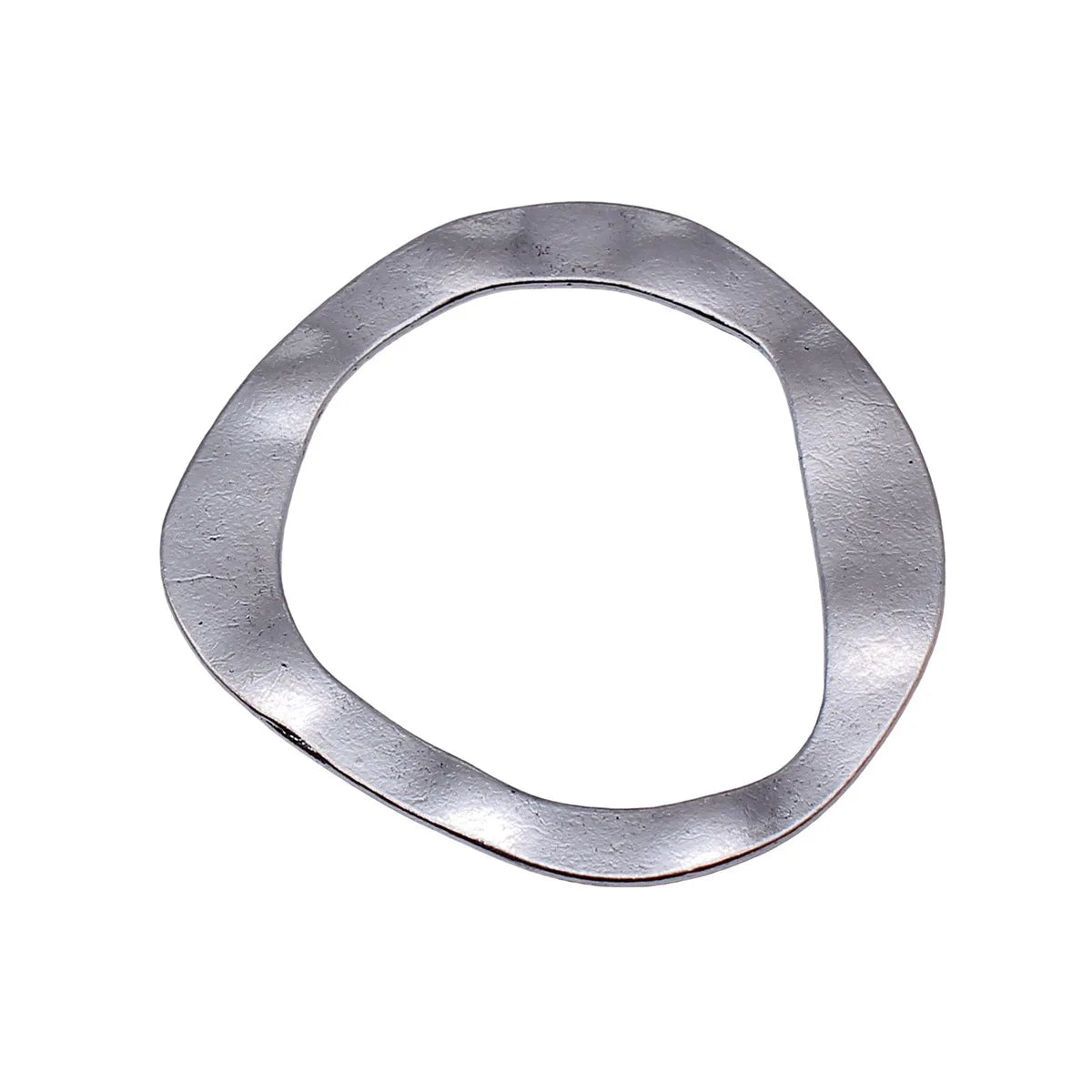 49x48mm 5.9g Antique Silver Zinc Alloy Irregular Geometric Ring Charm Pendant for DIY Jewelry Making